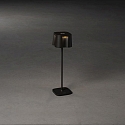 Konstsmide Batteri bordlampe NICE  firkantet, CCT Switch, d�mpbar IP54, sort d�mpbar