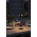 Konstsmide Batteri bordlampe NICE  firkantet, CCT Switch, d�mpbar IP54, sort d�mpbar