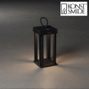 Outdoor LED accu table lamp CANNES, IP54, 2.2W 2700/3000K 180lm, dimmable, black