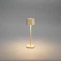 Konstsmide Batteri bordlampe CAPRI MINI USB firkantet IP54, sandy d�mpbar