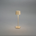 Konstsmide Batteri bordlampe CAPRI MINI USB firkantet IP54, sandy d�mpbar