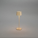 Konstsmide Batteri bordlampe CAPRI MINI USB firkantet IP54, sandy d�mpbar