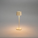 Konstsmide Batteri bordlampe CAPRI MINI USB firkantet IP54, sandy d�mpbar