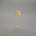 Konstsmide Batteri bordlampe CAPRI MINI USB firkantet IP54, sandy d�mpbar