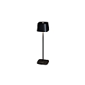 battery table lamp CAPRI MINI IP54, black dimmable