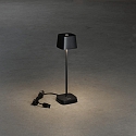 Konstsmide Batteri bordlampe CAPRI MINI IP54, sort d�mpbar
