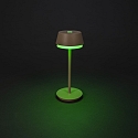 Batteri bordlampe LYON med USB tilslutning, CCT Switch, RGB, med touch-d�mper IP54, terracotta d�mpbar
