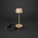 Batteri bordlampe LYON med USB tilslutning, CCT Switch, RGB, med touch-d�mper IP54, terracotta d�mpbar