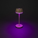 Batteri bordlampe LYON med USB tilslutning, CCT Switch, RGB, med touch-d�mper IP54, terracotta d�mpbar