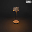battery table lamp LYON with USB connection, CCT Switch, RGB, with touch dimmer IP54, terracotta dimmable