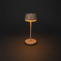 Batteri bordlampe LYON med USB tilslutning, CCT Switch, RGB, med touch-d�mper IP54, terracotta d�mpbar