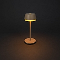 Batteri bordlampe LYON med USB tilslutning, CCT Switch, RGB, med touch-d�mper IP54, terracotta d�mpbar