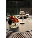 Batteri bordlampe LYON med USB tilslutning, CCT Switch, RGB, med touch-d�mper IP54, terracotta d�mpbar