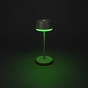 Konstsmide Batteri bordlampe LYON med USB tilslutning, CCT Switch, RGB, med touch-d�mper IP54, gr�n, gr� d�mpbar