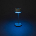 Konstsmide Batteri bordlampe LYON med USB tilslutning, CCT Switch, RGB, med touch-d�mper IP54, gr�n, gr� d�mpbar