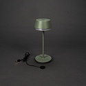 Konstsmide Batteri bordlampe LYON med USB tilslutning, CCT Switch, RGB, med touch-d�mper IP54, gr�n, gr� d�mpbar