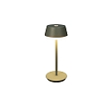 Konstsmide Batteri bordlampe LYON med USB tilslutning, CCT Switch, RGB, med touch-d�mper IP54, gr�n, gr� d�mpbar