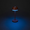 Konstsmide Batteri bordlampe LYON med USB tilslutning, CCT Switch, RGB, med touch-d�mper IP54, terracotta d�mpbar