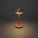 Konstsmide Batteri bordlampe LYON med USB tilslutning, CCT Switch, RGB, med touch-d�mper IP54, terracotta d�mpbar