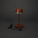 Konstsmide Batteri bordlampe LYON med USB tilslutning, CCT Switch, RGB, med touch-d�mper IP54, terracotta d�mpbar
