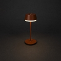 Konstsmide Batteri bordlampe LYON med USB tilslutning, CCT Switch, RGB, med touch-d�mper IP54, terracotta d�mpbar