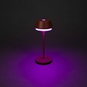 Konstsmide Batteri bordlampe LYON med USB tilslutning, CCT Switch, RGB, med touch-d�mper IP54, terracotta d�mpbar