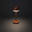 Konstsmide Batteri bordlampe LYON med USB tilslutning, CCT Switch, RGB, med touch-d�mper IP54, terracotta d�mpbar