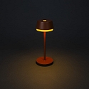 Konstsmide Batteri bordlampe LYON med USB tilslutning, CCT Switch, RGB, med touch-d�mper IP54, terracotta d�mpbar