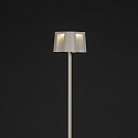 Konstsmide Batteri standerlampe NICE firkantet, med USB tilslutning, CCT Switch, med touch-d�mper IP54, hvid d�mpbar