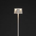 Konstsmide Batteri standerlampe NICE firkantet, med USB tilslutning, CCT Switch, med touch-d�mper IP54, hvid d�mpbar