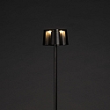 Konstsmide Batteri standerlampe NICE firkantet, med USB tilslutning, CCT Switch, med touch-d�mper IP54, sort d�mpbar