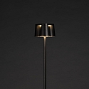 Konstsmide Batteri standerlampe NICE firkantet, med USB tilslutning, CCT Switch, med touch-d�mper IP54, sort d�mpbar