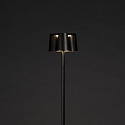 Konstsmide Batteri standerlampe NICE firkantet, med USB tilslutning, CCT Switch, med touch-d�mper IP54, sort d�mpbar