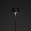 Konstsmide Batteri standerlampe NICE firkantet, med USB tilslutning, CCT Switch, med touch-d�mper IP54, sort d�mpbar