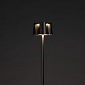 Konstsmide Batteri standerlampe NICE firkantet, med USB tilslutning, CCT Switch, med touch-d�mper IP54, sort d�mpbar