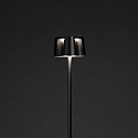 Konstsmide Batteri standerlampe NICE firkantet, med USB tilslutning, CCT Switch, med touch-d�mper IP54, sort d�mpbar