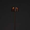 Konstsmide Batteri standerlampe NICE firkantet, med USB tilslutning, CCT Switch, med touch-d�mper IP54, rust d�mpbar
