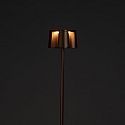 Konstsmide Batteri standerlampe NICE firkantet, med USB tilslutning, CCT Switch, med touch-d�mper IP54, rust d�mpbar