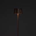 Konstsmide Batteri standerlampe NICE firkantet, med USB tilslutning, CCT Switch, med touch-d�mper IP54, rust d�mpbar