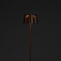 Konstsmide Batteri standerlampe NICE firkantet, med USB tilslutning, CCT Switch, med touch-d�mper IP54, rust d�mpbar