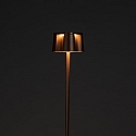 Konstsmide Batteri standerlampe NICE firkantet, med USB tilslutning, CCT Switch, med touch-d�mper IP54, rust d�mpbar