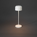 Konstsmide Batteri bordlampe LILLE med USB tilslutning, med touch-d�mper IP54, hvid d�mpbar