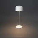 Konstsmide Batteri bordlampe LILLE med USB tilslutning, med touch-d�mper IP54, hvid d�mpbar