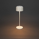 Konstsmide Batteri bordlampe LILLE med USB tilslutning, med touch-d�mper IP54, hvid d�mpbar