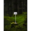 Konstsmide Batteri bordlampe LILLE med USB tilslutning, med touch-d�mper IP54, hvid d�mpbar