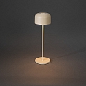 Konstsmide Batteri bordlampe LILLE med USB tilslutning, med touch-d�mper IP54, sandy d�mpbar