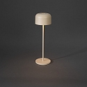 Konstsmide Batteri bordlampe LILLE med USB tilslutning, med touch-d�mper IP54, sandy d�mpbar
