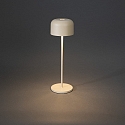 Konstsmide Batteri bordlampe LILLE med USB tilslutning, med touch-d�mper IP54, sandy d�mpbar
