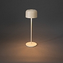 Konstsmide Batteri bordlampe LILLE med USB tilslutning, med touch-d�mper IP54, sandy d�mpbar