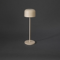Konstsmide Batteri bordlampe LILLE med USB tilslutning, med touch-d�mper IP54, sandy d�mpbar